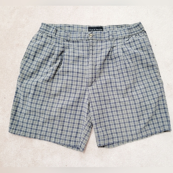 Croft & Barrow Mens Size 38 Plaid Shorts With Pockets 100% Cotton - Picture 1 of 9